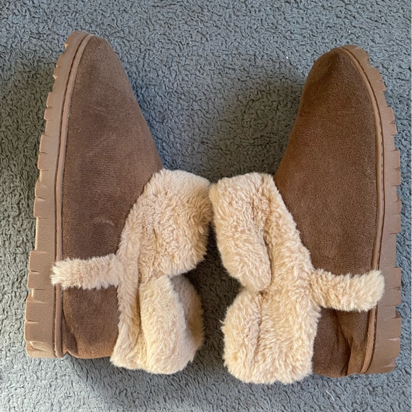 Jessica Simpson Faux Fur Bootie Slippers - Brown/Cream - Picture 4 of 8